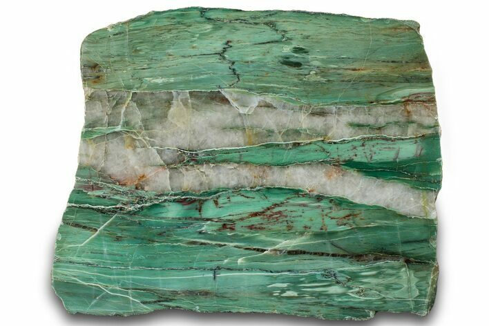 Polished Green Magneprase Slab - Western Australia #314384